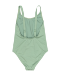 The Roxy Girls Girls Solid Active One Piece Swimsuit in Basil