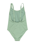 The Roxy Girls Girls Solid Active One Piece Swimsuit in Basil