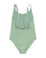 The Roxy Girls Girls Solid Active One Piece Swimsuit in Basil