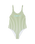 Girls Bico Active One Piece Swimsuit in Oil Green