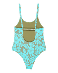 Girls Spirit One Piece Swimsuit in Oil Green