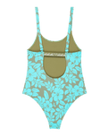Girls Spirit One Piece Swimsuit in Oil Green