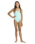 Girls Aruba One Piece Swimsuit in Aqua Splash
