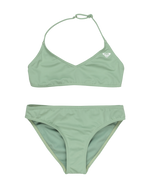 The Roxy Girls Girls Solid Active Tri Bikini Set in Basil