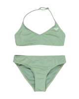 The Roxy Girls Girls Solid Active Tri Bikini Set in Basil