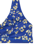 Girls Shadow Floral Bralette Bikini Set in Dazzling Blue Coastline Ditsy