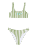 Girls Bico Active Bralette Bikini Set in Oil Green