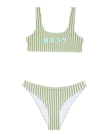 Girls Bico Active Bralette Bikini Set in Oil Green