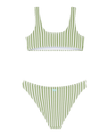 Girls Bico Active Bralette Bikini Set in Oil Green