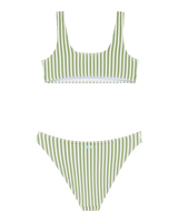 Girls Bico Active Bralette Bikini Set in Oil Green