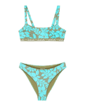 Girls Spirit Bralette Bikini Set in Oil Green