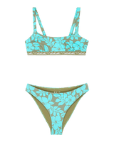 Girls Spirit Bralette Bikini Set in Oil Green
