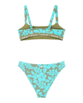 Girls Spirit Bralette Bikini Set in Oil Green