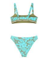 Girls Spirit Bralette Bikini Set in Oil Green