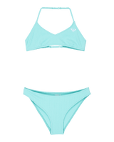 Girls Aruba Tri Bikini Set in Aqua Splash