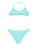 Girls Aruba Tri Bikini Set in Aqua Splash