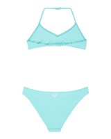 Girls Aruba Tri Bikini Set in Aqua Splash