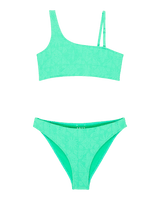 Girls Hippie Hour Assymetric Bikini Set in Katydid Hippe Hour