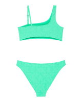Girls Hippie Hour Assymetric Bikini Set in Katydid Hippe Hour