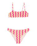 Girls Bold Waves Bralette Bikini Set in Payaya Bold Waves
