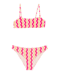Girls Bold Waves Bralette Bikini Set in Payaya Bold Waves