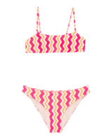 Girls Bold Waves Bralette Bikini Set in Payaya Bold Waves
