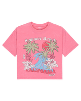 The Roxy Girls Girls Daisy T-Shirt in Pink Cosmos