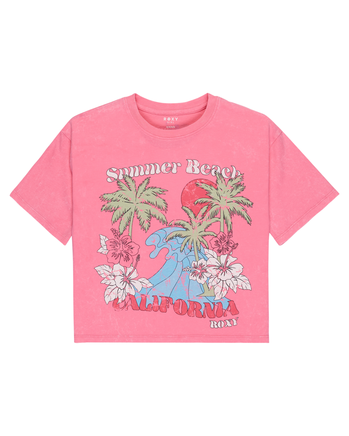 The Roxy Girls Girls Daisy T-Shirt in Pink Cosmos