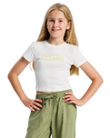 The Roxy Girls Girls Baby One More Time T-Shirt in Coconut Milk