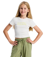 The Roxy Girls Girls Baby One More Time T-Shirt in Coconut Milk