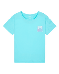 Girls Lily Night Vintage T-Shirt in Aqua Splash