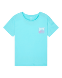 Girls Lily Night Vintage T-Shirt in Aqua Splash