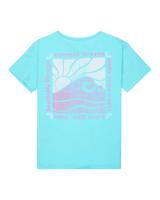 Girls Lily Night Vintage T-Shirt in Aqua Splash