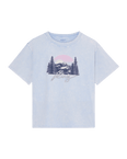The Roxy Girls Girls Eve Oversized Washed T-Shirt in Cerulean