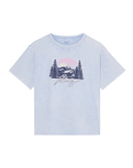 The Roxy Girls Girls Eve Oversized Washed T-Shirt in Cerulean