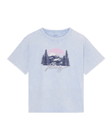 The Roxy Girls Girls Eve Oversized Washed T-Shirt in Cerulean
