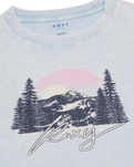 The Roxy Girls Girls Eve Oversized Washed T-Shirt in Cerulean