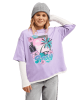 The Roxy Girls Girls Rain Falls Long Sleeve T-Shirt in Viola