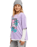 The Roxy Girls Girls Rain Falls Long Sleeve T-Shirt in Viola