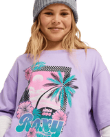 The Roxy Girls Girls Rain Falls Long Sleeve T-Shirt in Viola