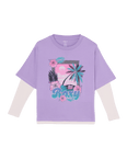 The Roxy Girls Girls Rain Falls Long Sleeve T-Shirt in Viola