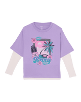 The Roxy Girls Girls Rain Falls Long Sleeve T-Shirt in Viola