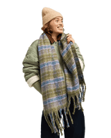 The Roxy Womens Cute Blush Scarf in Tartan Plaid Oil Green