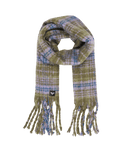 The Roxy Womens Cute Blush Scarf in Tartan Plaid Oil Green