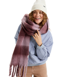 The Roxy Womens Cute Blush Scarf in Nirvana Be Bold Plaid