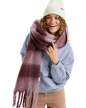 The Roxy Womens Cute Blush Scarf in Nirvana Be Bold Plaid