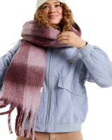 The Roxy Womens Cute Blush Scarf in Nirvana Be Bold Plaid