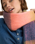 The Roxy Womens Cute Blush Scarf in Ochre Elmer Plaid