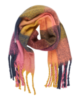 The Roxy Womens Cute Blush Scarf in Ochre Elmer Plaid