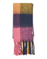 The Roxy Womens Cute Blush Scarf in Ochre Elmer Plaid